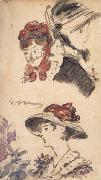 Edouard Manet Trois Tetes de femmes (mk40) Sweden oil painting artist